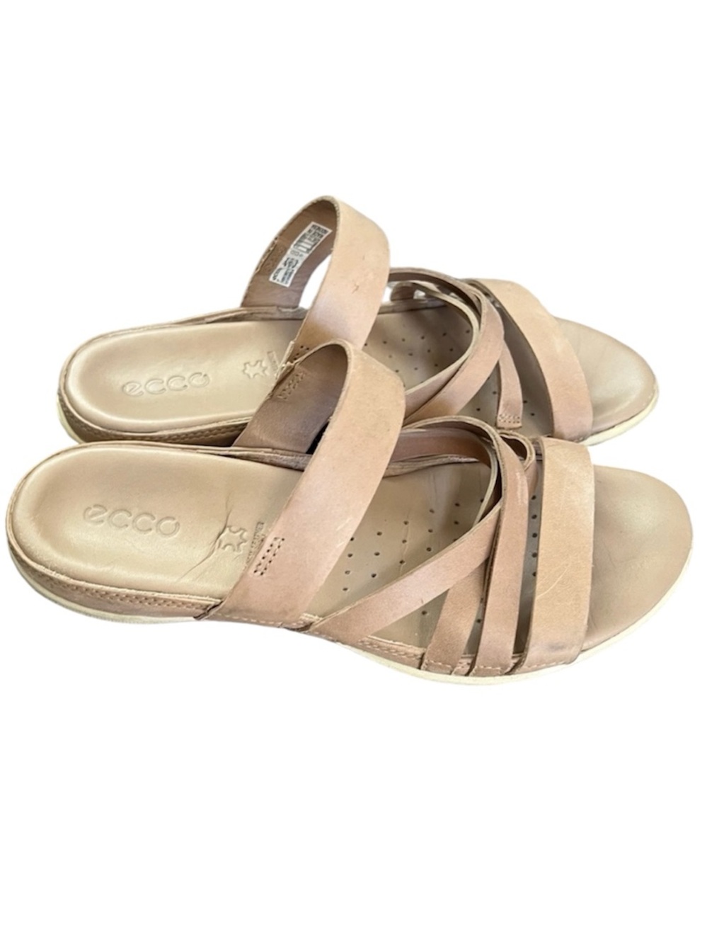 ECCO Flash Leather Multi-Strap
Slides Sandals Nude Beige
Comfort Flat 39 (US 8)
